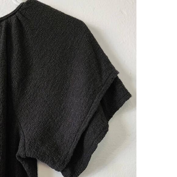 Madewell Texture & Thread Tiered Sleeve Top Black XS - Picture 10 of 11